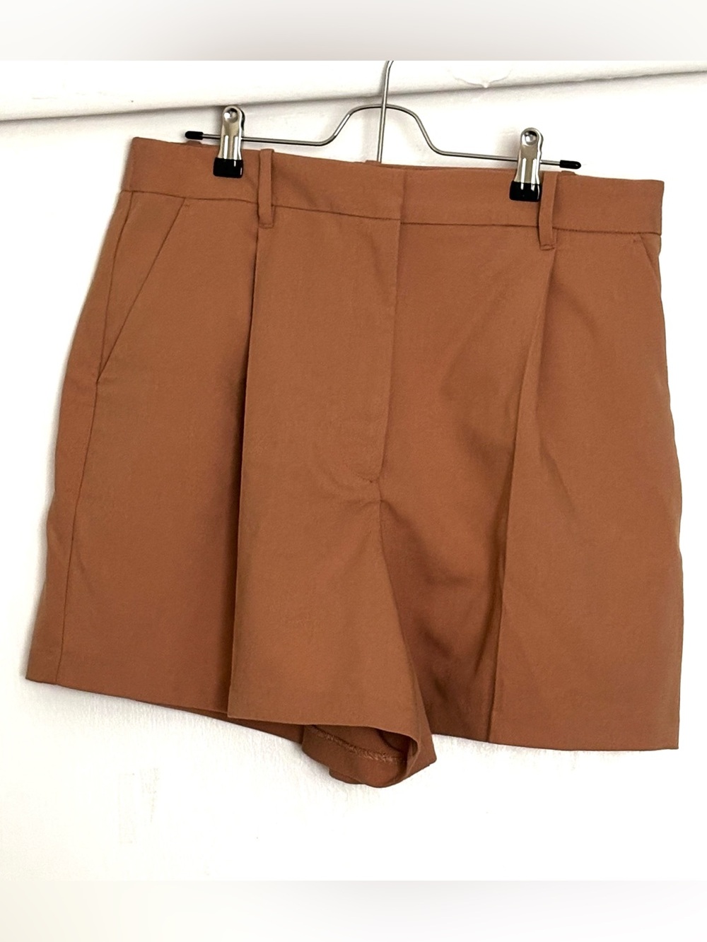 Abercrombie & Fitch Ultra High Rise Tailored Shorts Brown Size Large